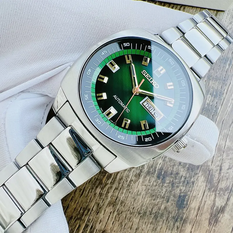 Seiko Recraft Automatic Green Dial Men's Watch- SNKM97